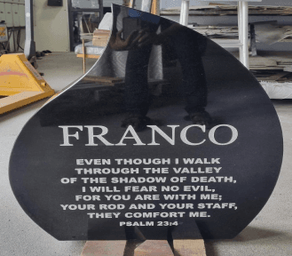 granite engraved headstone