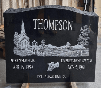 granite engraved headstone