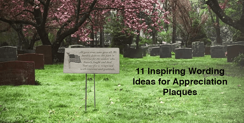 What Do You Say on a Plaque for Appreciation?