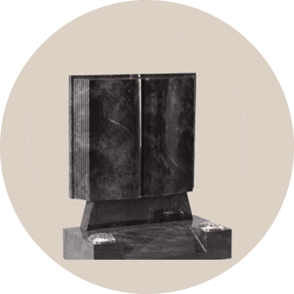 Himalayan Blue Granite Book Headstone