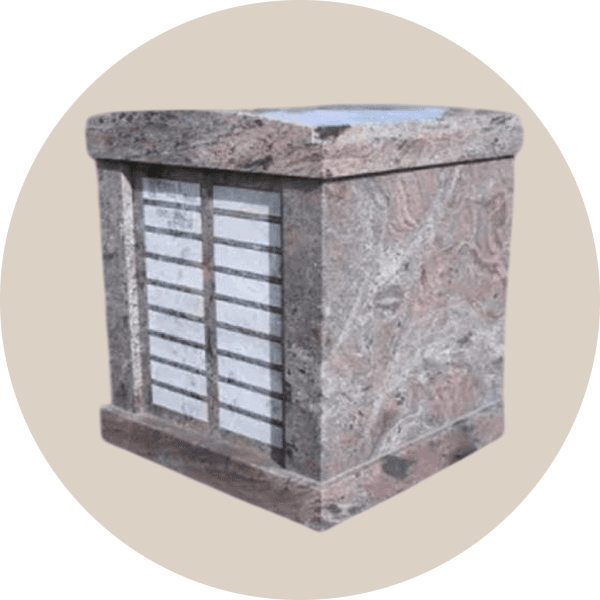 Himalayan Blue Granite Rectangle Family Columbarium