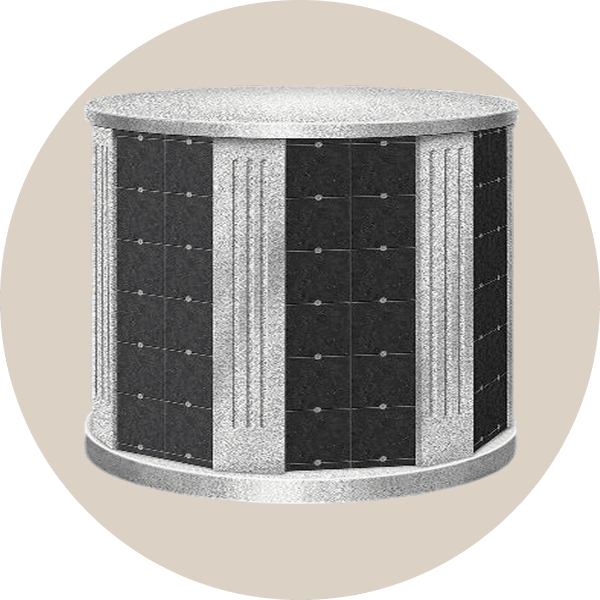 Black Granite Indoor Family Columbarium