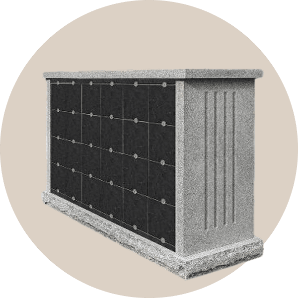 Black Granite Memorial Family Wall Columbarium