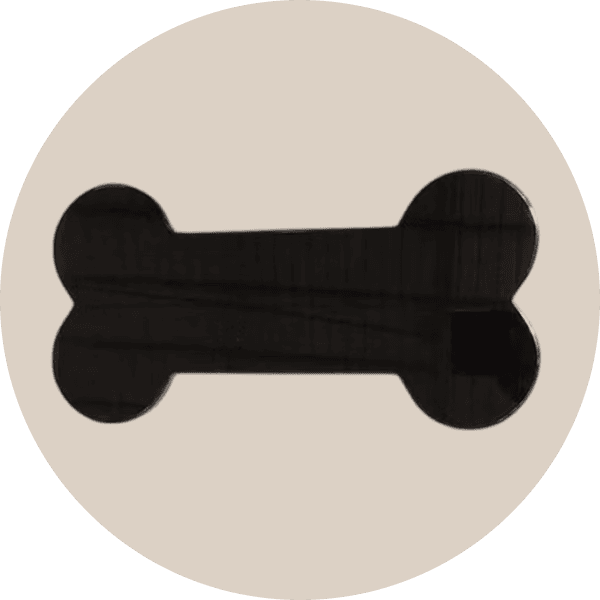 Black Granite Bone shape Pet Grave Marker