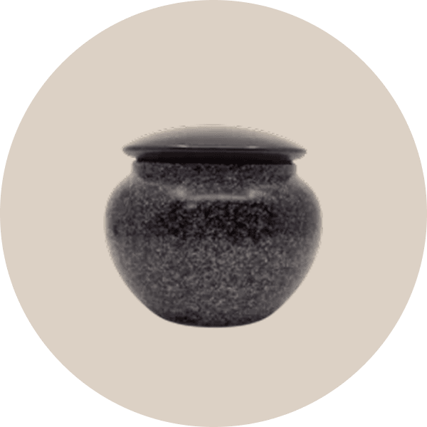 Black Pearl Granite Memorial Urns Ashes Pot
