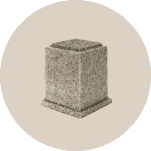 Small Rectangle Granite Memorial Urns