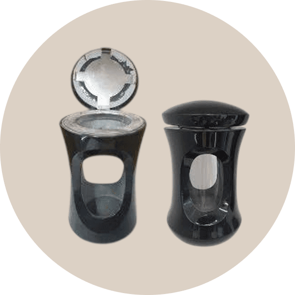 Black Granite Grave Lamp