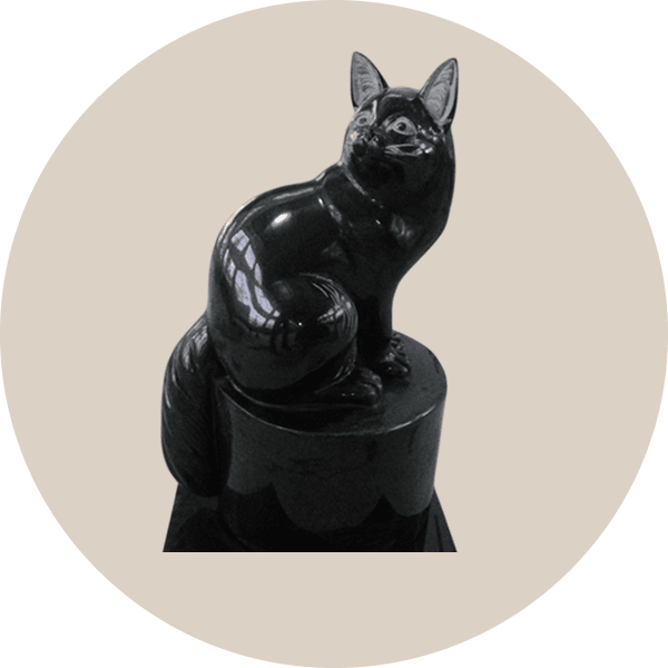 Personalized Cat Black Granite Pet Headstone