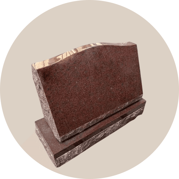 Red Granite Slant Headstone