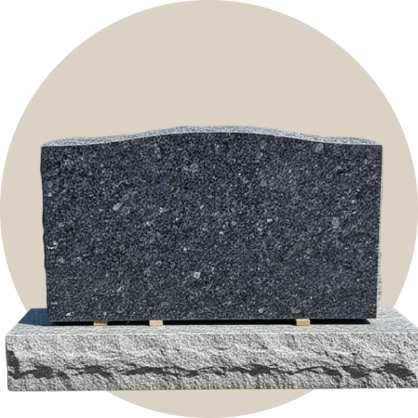 Blue Pearl Granite Double Upright Headstone