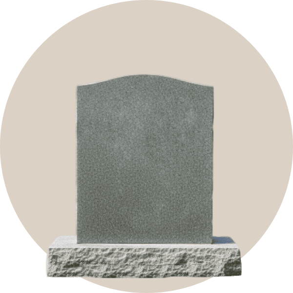 Grey Granite Single Upright Headstone