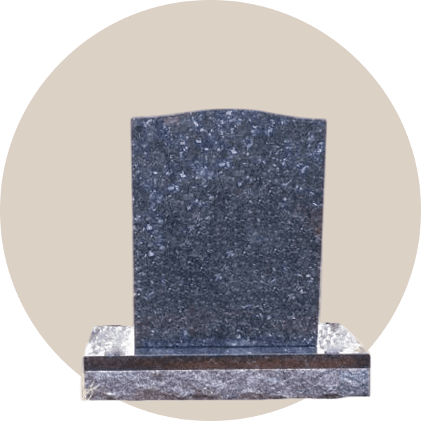Blue Pearl Granite Single Upright Headstone