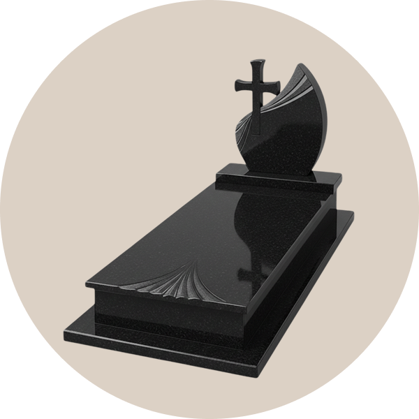 Black Granite Memorial Kerb Sets of European Style