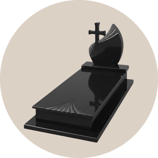 Black Granite Memorial Kerb Sets of European Style