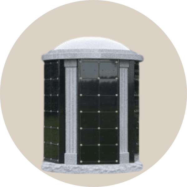 Red Granite Circular Multi-Niche Columbarium