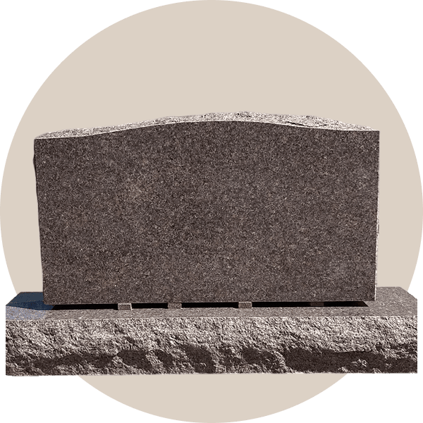 Dakota Mahogany Companion Upright Headstone