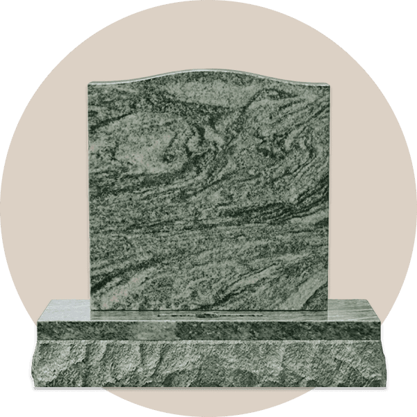 Kuppam Green Granite Single Upright Headstone