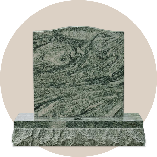 Kuppam Green Granite Single Upright Headstone