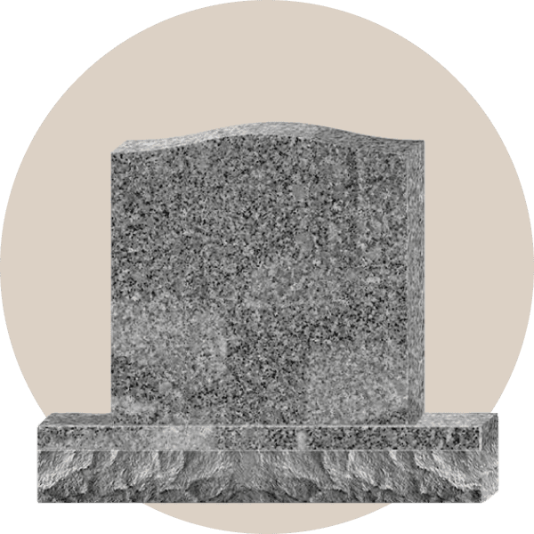 Sierra Grey Granite Single Upright Headstone