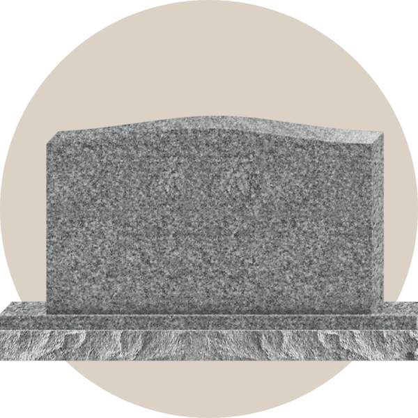 Sierra Grey Granite Double Upright Headstone