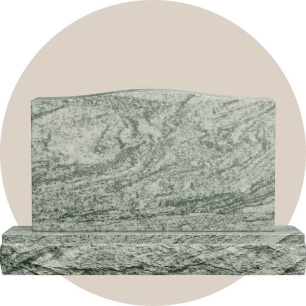 Kuppam Green Granite Double Upright Headstone