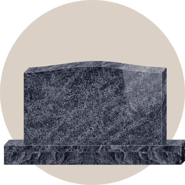 Bahama Blue Granite Double Upright Headstone