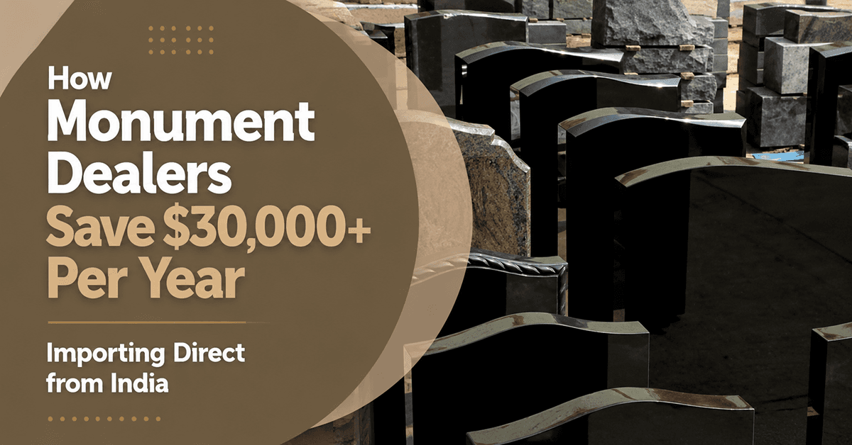 How Monument Dealers Save $30,000+ Per Year Importing Direct from India