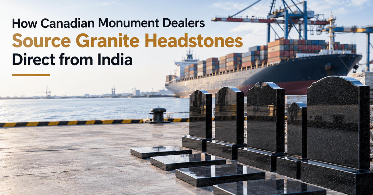 Why Canadian Monument Dealers Are Cutting Out the Middleman and Sourcing Granite Headstones Direct from India