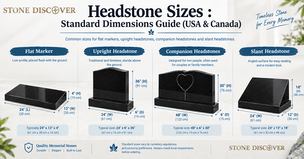 Headstone Sizes in North America: A Dealer’s Guide