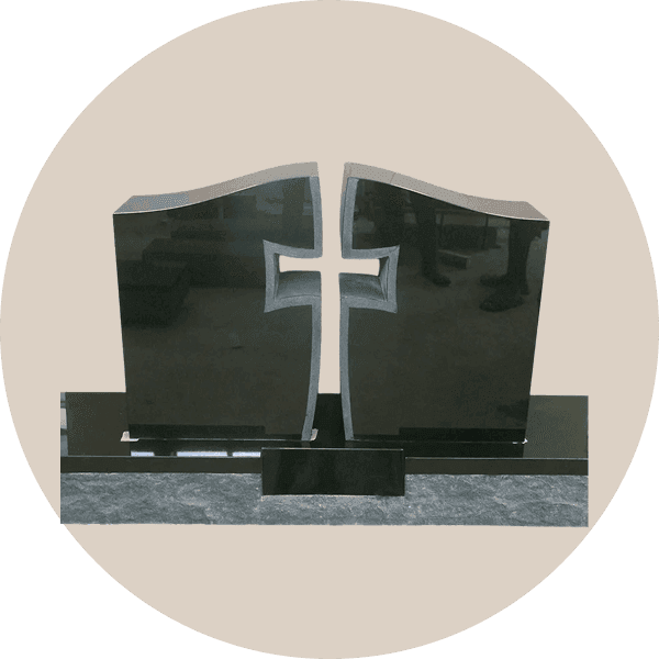 Black Granite Companion Headstones