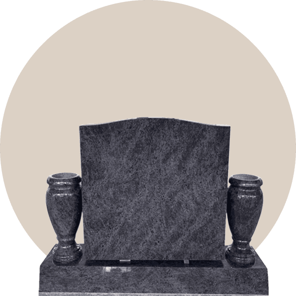 Bahama Blue Granite Single Upright Headstone