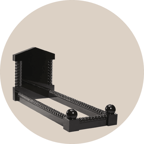 Black Granite Full Kerb Sets with Barley Twist Columns