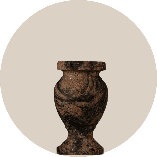Indian Aurora Granite Vases For Headstones
