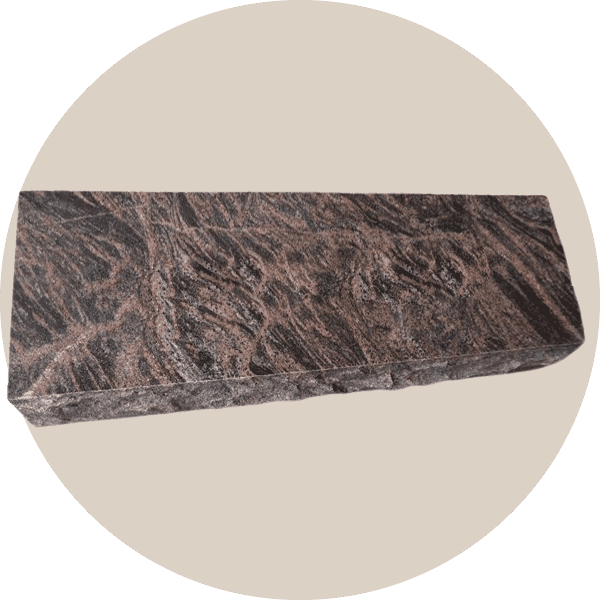 Indian Aurora Granite Double Flat Headstone