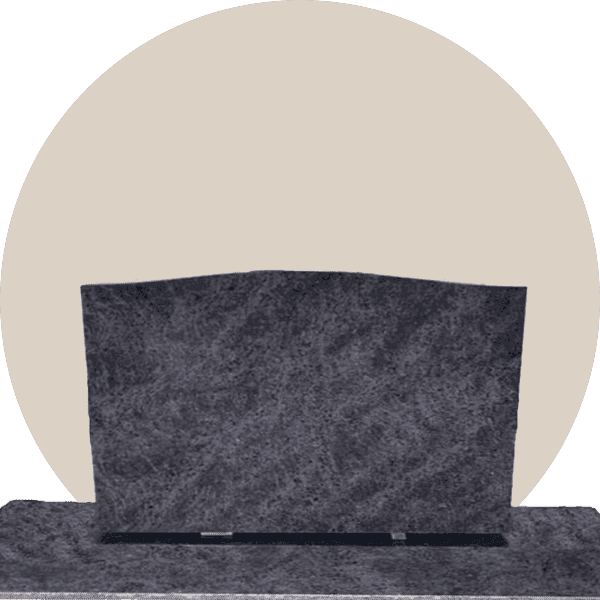 Bahama Blue Granite Double Upright Headstone