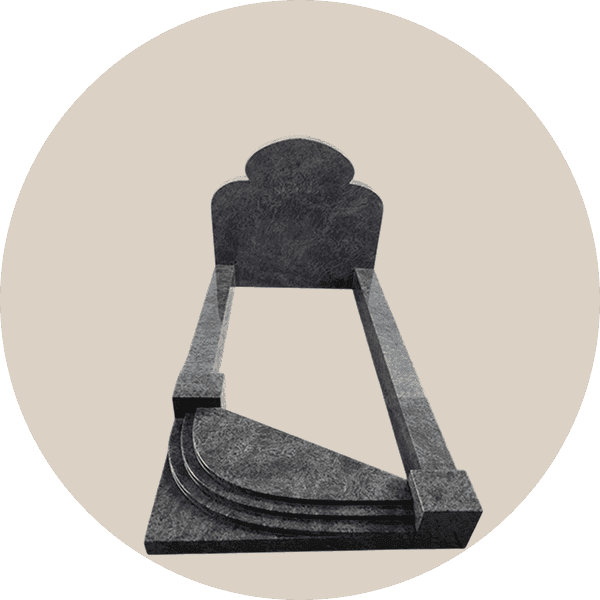 Bahama Blue Granite Memorial Kerb Sets With Rising Steps