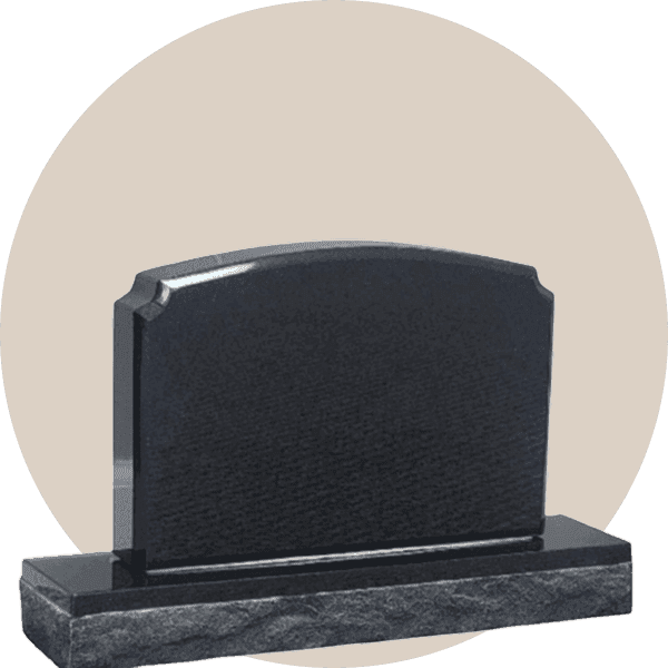 Black Granite Double Upright Headstone