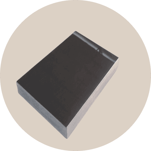 Black Flat Grave Marker