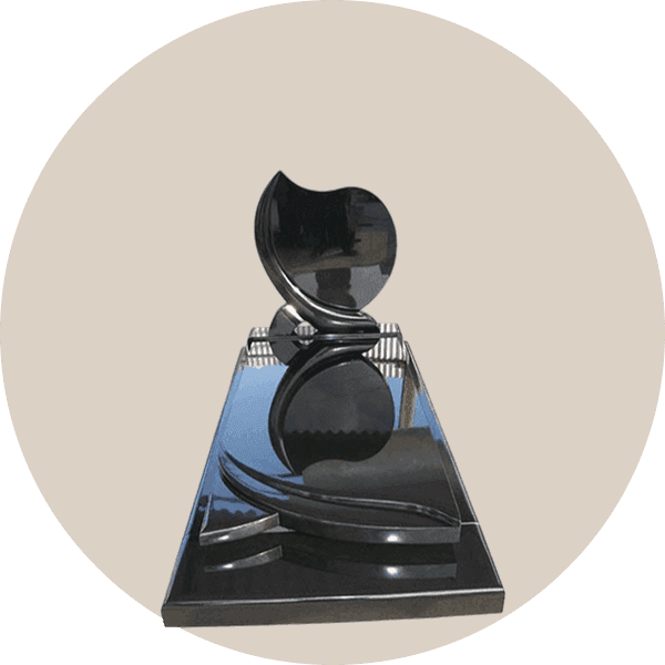 Black Granite Memorial Kerb Sets of European Style