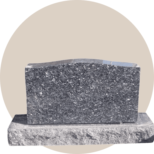 Blue Pearl Granite Double Upright Headstone