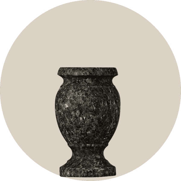 Blue Pearl Granite Vases For Headstones