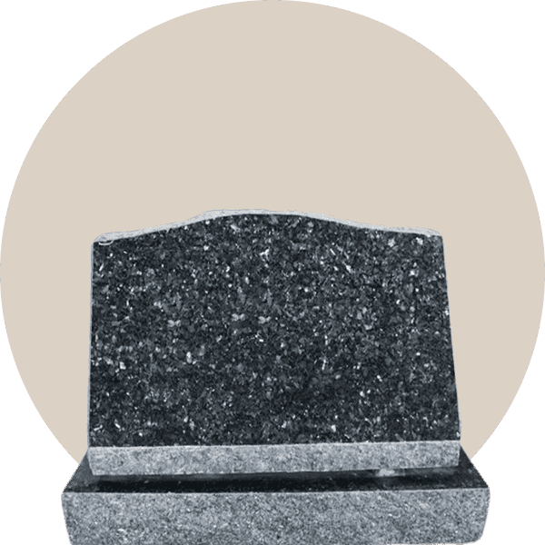 Blue Pearl Granite Single Slant Headstone