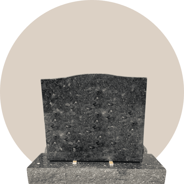 Blue Pearl Granite Single Upright Headstone