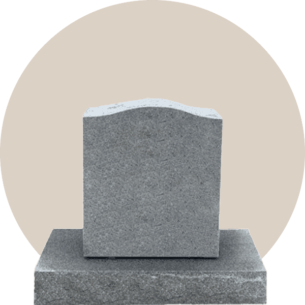 Grey Granite Single Upright Headstone