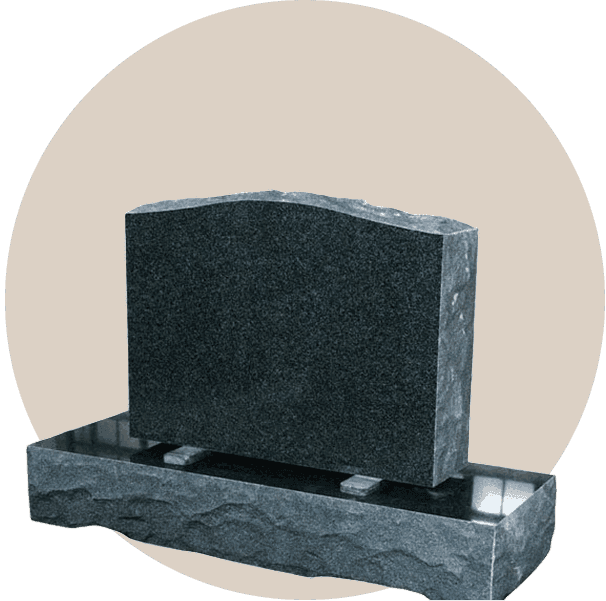 Green Granite Double Upright Headstone