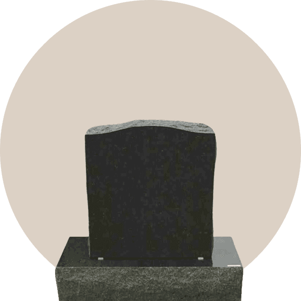 Green Granite Single Upright Headstone