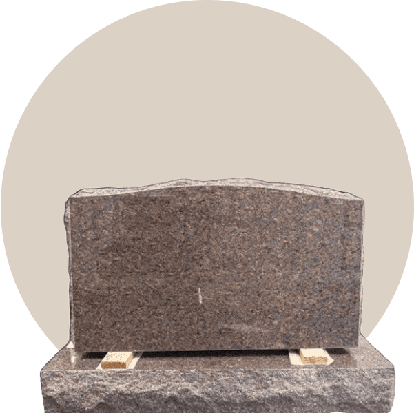 Double Upright Headstone