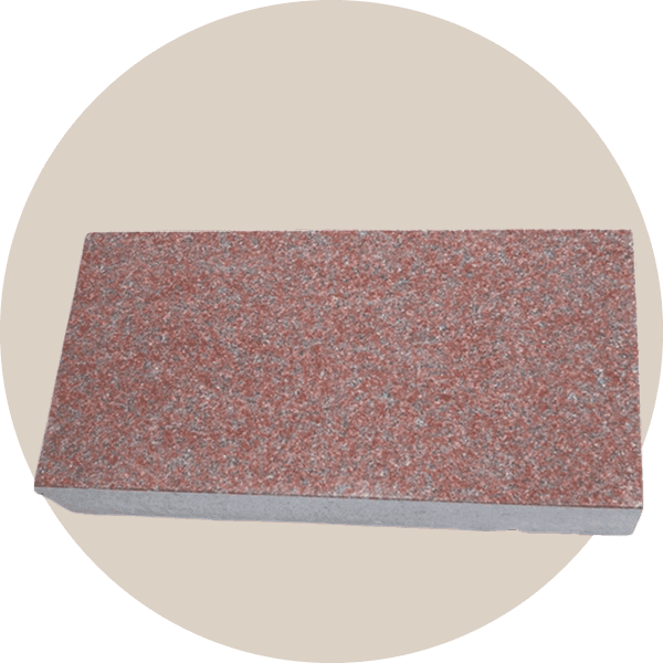 Red Granite Single Flat Headstone