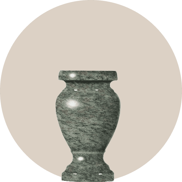 Green Granite Vases For Headstones