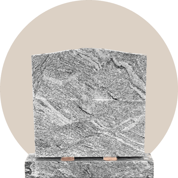 Viscon White Granite Single Upright Headstone